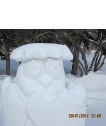 Детская снежная скульптура 2. 