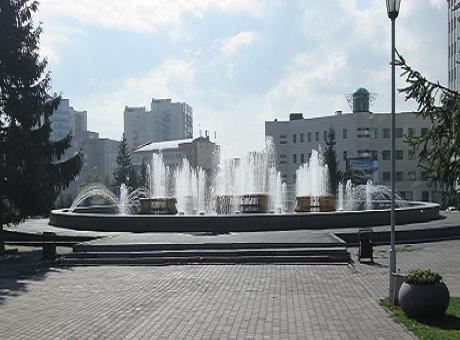 Светомузыкльный фонтан в Новосибирске