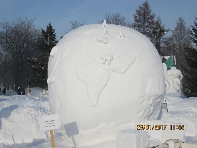 Сохраним Землю (г. Барнаул). XVII фестиваль снежной скульптуры в г. Новосибирске.
