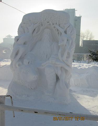 Велес (г. Братск). XVII фестиваль снежной скульптуры в г. Новосибирске.