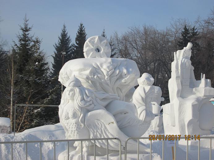 Этот мир придуман не нами... (г. Новосибирск). XVII фестиваль снежной скульптуры в г. Новосибирске.